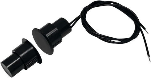 DSYBJR 5 Sets 3/4" Flush Mounted Door Magnetic Contacts Alarm Switch Sensor NC Type (Black)
