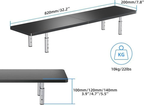 Display,3 Adjustable(MST016) suptek Laptop Stand for Desk,Computer Monitor Laptop Stand Riser for Printer, Notebook