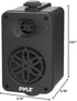 PYLE Outdoor Speakers, Waterproof Marine Grade, Universal Mounting, Heavy Duty ABS Construction for Indoor/Outdoor Use