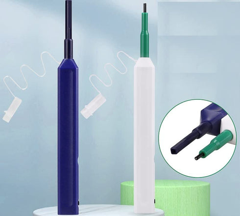 2pcs Fiber Optic Cleaner - 1.25mm LC/MU & 2.5mm SC/F Cleaning Pen for Fiber Optic Connectors