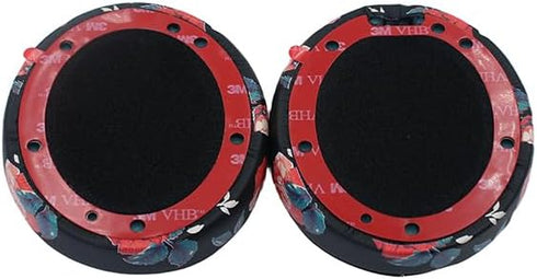 Replacement Ear Pads for Beats Studio 2 & 3 Wired/Wireless, Model B0501 B0500, Black Flower, Protein Leather and Memory