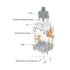 GATERON Zero Degree Fully Silent Silver Keyboard Switches, Linear 0° Dual-Rail 45g Force SMD LED (35 PCS)