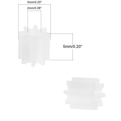 50pcs 8 082A Othmro Plastic Gears Teeth Model Reduction Gear Plastic Worm Gears for RC Car Robot Motor