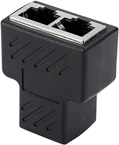 Generic 1 to 2 Ways RJ45 Female Splitter Ethernet Network Cable Double Connector