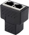 Generic 1 to 2 Ways RJ45 Female Splitter Ethernet Network Cable Double Connector