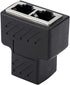 Generic 1 to 2 Ways RJ45 Female Splitter Ethernet Network Cable Double Connector