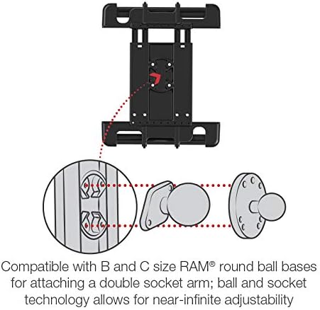 RAM Mounts RAM-HOL-TAB17U Tab-Tite Tablet Holder for Apple iPad Gen 1-4 with Case
