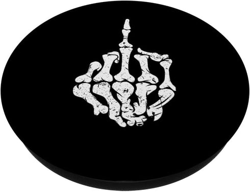 Offensive Biker Middle Finger Skull PopSockets Swappable PopGrip