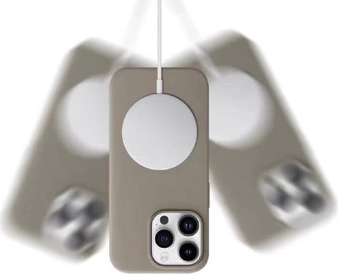 WIRATA 15 15 6.7 inch Silicone Case Compatible with iPhone Pro Max Liquid Silicone Magnetic Case with Anti-Scratch