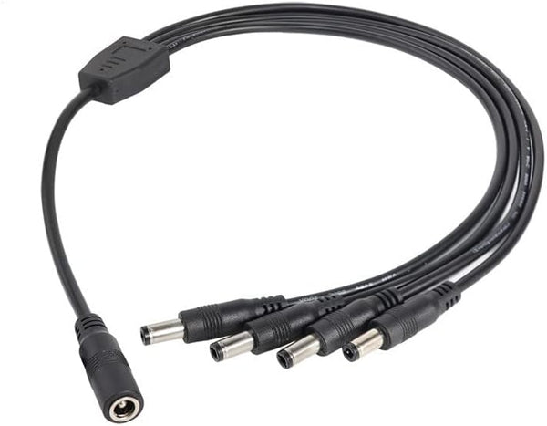 Generic Guy-Tech 4-Plug Tip Splitter 4-Way Power Cord Cable Compatible with SANNCE 4CH,