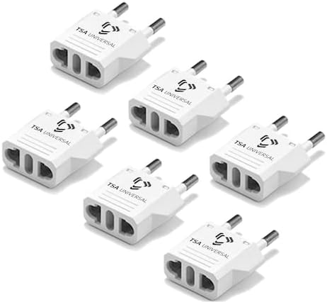 TSA Universal United States to Iceland Travel Power Adapter to Connect North American Electrical