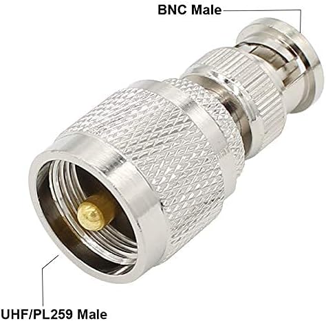 PL259 to BNC Adapter Kit, Male Female 4 Type RF Coax Coaxial Connector for Antennas and Wireless LAN Devices