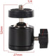 ThtRht 3 Pack 1/4'' 360 Mini Ball Head Screw Swivel Tripod Head Mount Degree Rotating Base Adapter Ballhead for Camera