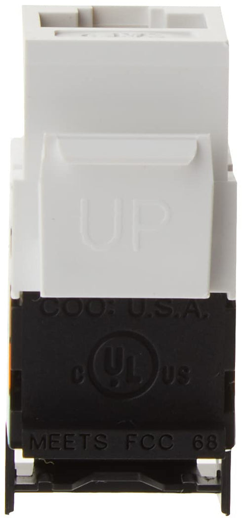 Leviton 41108-RW5 QuickPort Connector, CAT 5, White