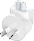 2 Pack AU Plug Duck Head Adapter for Apple MacBook, iPad, iPhone AC Power Wall Charger, White