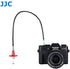 JJC 40cm Red Mechanical Cable Shutter Release, Bulb-Lock Design for Long Exposure, fits Fuji XT1 XT2 XT3 XT4