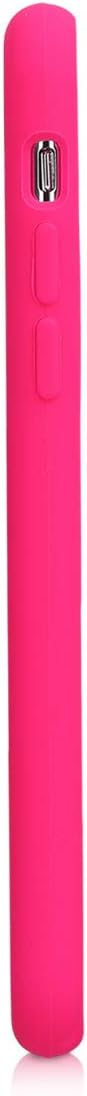 kwmobile Case Compatible with Apple iPhone Xs, TPU Silicone Phone Cover with Soft Finish, Neon Pink