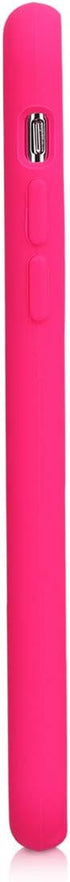kwmobile Case Compatible with Apple iPhone Xs, TPU Silicone Phone Cover with Soft Finish, Neon Pink