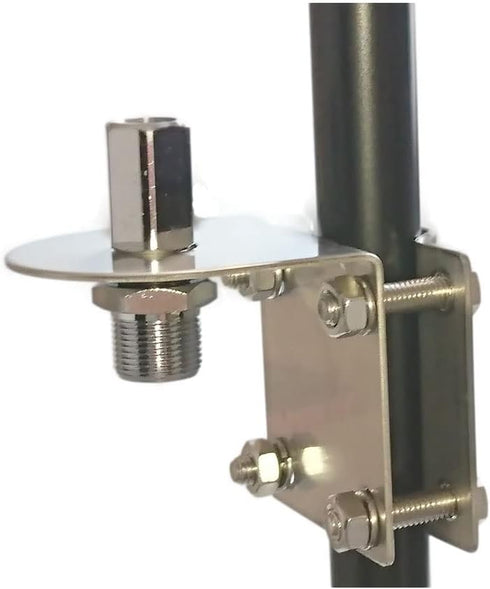 Stainless Steel CB Antenna Mirror Mount with 3/8” x 24 Thread Stud to SO239 Connector