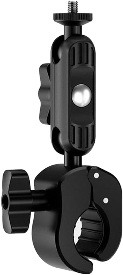 Ranyi Adjustable Motorcycle Bike Handlebar Mount with Double Socket Arm 1/4" Threads Compatible