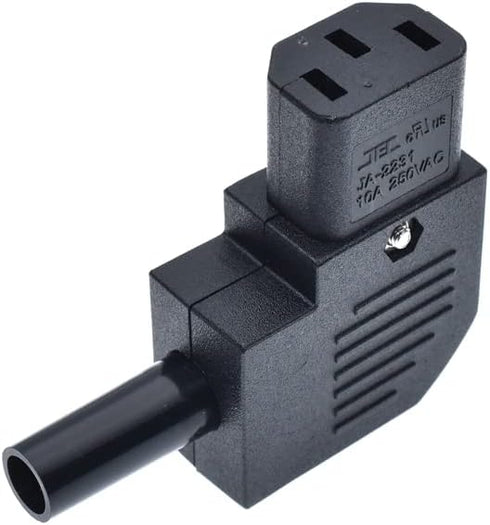 IEC C13 Right Angled Power Cord Plug Connector, 90 Degree Female Plug Rewirable Power Connector 10A /250V (C13 Right