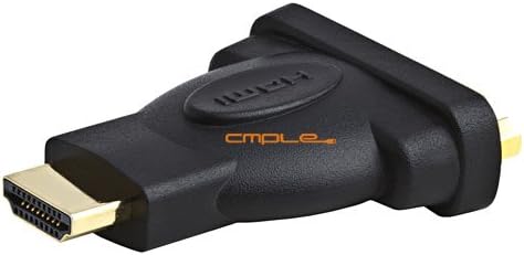 Cmple HDMI Male to DVI-D Female Adapter, Gold Plated, Bi-Directional, 1920x1200 Video Resolution
