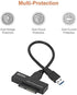 WEme USB 3.0 to SATA Converter Adapter for 2.5 3.5 Inch Hard Drive Disk SSD HDD, Power Adapter Included