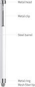 ChaoQ 4 4 4 Stylus Pens for Touch Screens, Pcs Mesh Fiber Stylus, with Replaceable Mesh Tips and Replaceable Rubber