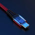 iFlash 1ft Nylon Braided USB Type C Cable, USB A 2.0 Fast Charger for Samsung Galaxy S10 S9 S8 Plus Note 10 9 8 (Red)