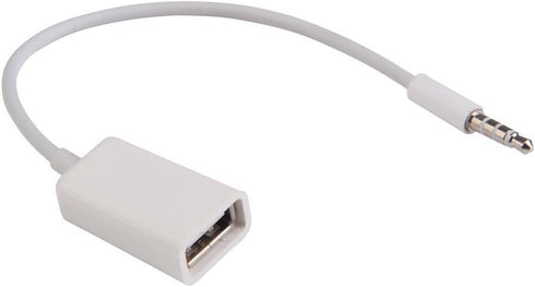 3.5mm Male AUX Audio Plug Jack to USB 2.0 Female Converter Cable