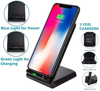BoxWave Charger Wireless QuickCharge Stand (10W) Compatible with Unihertz Titan - No Cord, Charge Your Phone with Ease