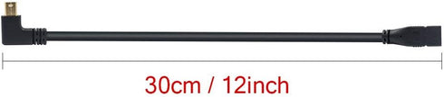 Duttek 12 Inch Mini DisplayPort Cable, Left Angled Male to Female, Supports 4K x 2K Resolution, HBR2 Bandwidth Up to