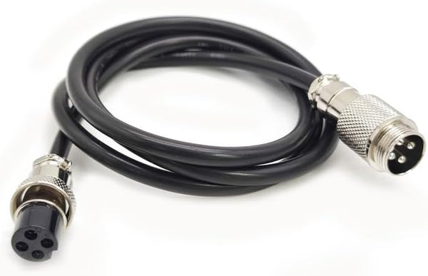 3.28 ft GX16 4 Pin Male to Female Aviation Cordset, GX16 4Pins Connector Electrical Cable for Ships 20AWG