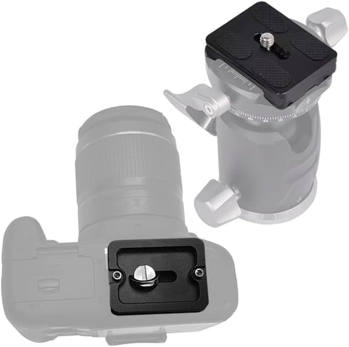 2 Pack 50mm Quick Release Plate with 1/4 "-20 Camera Screw, Tripod Mount Plate Fits Arca Swiss Standard