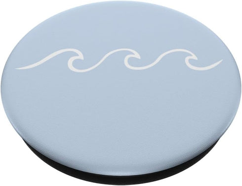 Aesthetically pleasing beach Japanese wave minimalist surf PopSockets Standard PopGrip