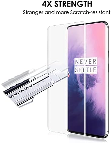 [3 Pack OnePlus 7 / 7T Screen Protector, Tempered Glass UV Set, Full Transparency, Scratch Repair, Sensitive Touch,