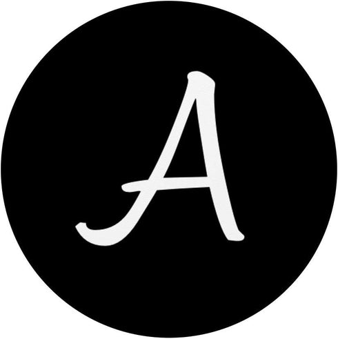 Letter A PopSocket Grip A Initial Monogram Style White Black PopGrip: Swappable Grip for Phones & Tablets