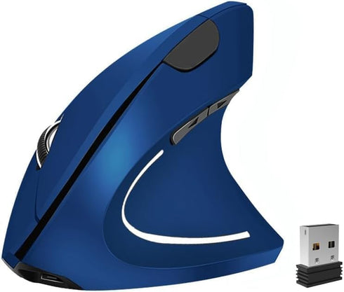 BeWishes Ergonomic Mouse Wireless, Rechargeable Mouse Silent for Carpal Tunnel Right Hand, 2.4GHz