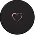 Pink Heart Black PopSockets Standard Grip