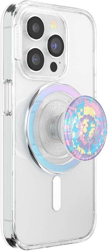 PopSockets Round Phone Grip Compatible with MagSafe, Adapter Ring Included, Wireless Charging Compatible - Marble Swirl