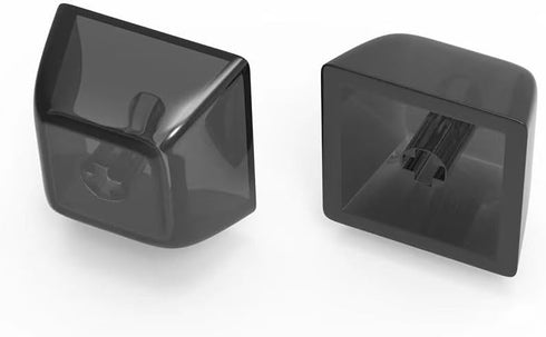 Blank Crystal Transparent Black Keycaps PC Material 1U XDA Profile Keycap for MX switches Mechanical Keyboard Backlit (XDA Transparent Black, 20pcs) by Elacgap