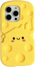 AZIALOWK Soft Silicone Cheese Phone Case for Apple Food Yellow Color Bright Vibrant