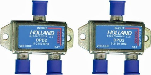 Pack of 2 Holland Dishpro Satellite Diplexer, Dish Approved 2 amp Version