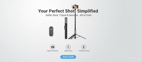 VistaGrip 63 10M Selfie Stick Tripod for iPhone/Android - Expandable Phone Tripod with Fill Light, Bluetooth Remote