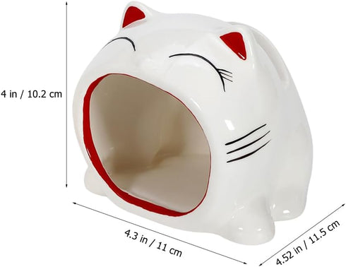 OUNONA 4.52X4.33X4.01In Cat Phone Stand for Desk Cute Desktop Mobile Phone Holder with Amplifying Bracket Multi-Purpose