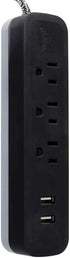 Globe Electric 78257 Designer Series Power Strip, Rose, 3 Outlet