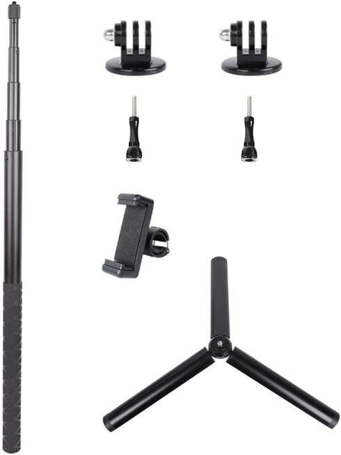 PellKing Monopod for Osmo Pocket 3,61"/155cm Selfie Stick+Aluminium Alloy Tripod+Phone Holder