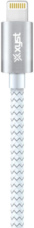 XYS-L10604B 10 Ft Charge and Sync USB to Lightning Braided Cable, White
