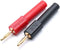 2mm Banana Male Plug to 4mm Female Socket Probe Connectors - Black + Red (2 Pcs)