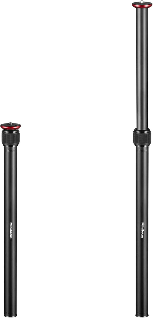MINIFOCUS Tripod Extension, 2 Section Center Columns, 23.4" Alloy Aluminum Tripod Extender Tube with 1/4" 3/8" Screw